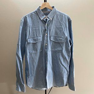 Adolfo Dominguez blue cotton shirt